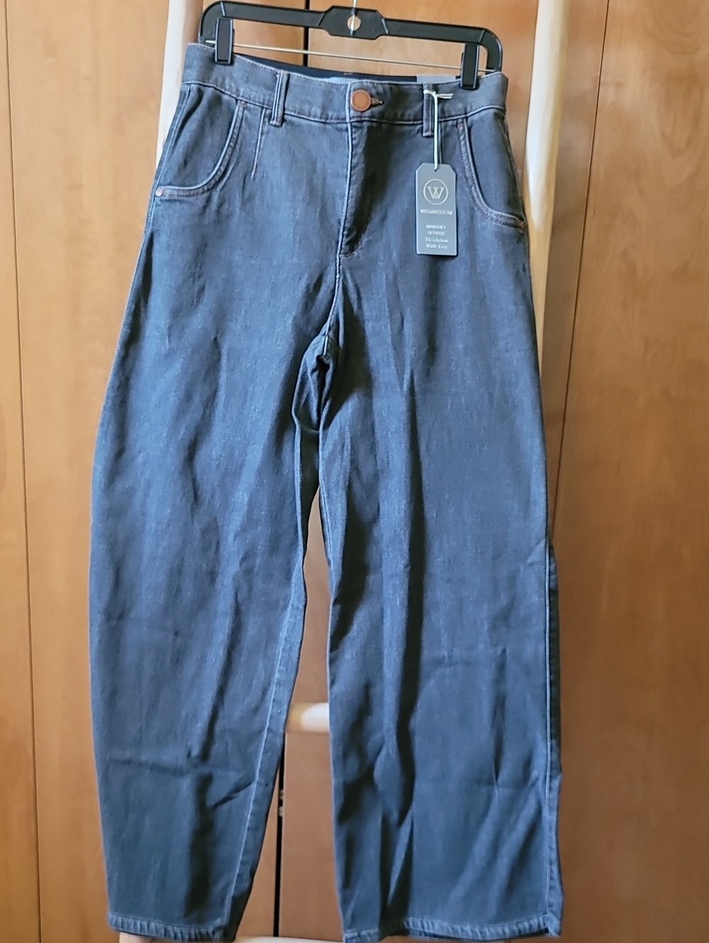 Wit & Wisdom   Ab Solution Whitney Skyrise Wide leg Grey Denim  Wide-Leg Jeans